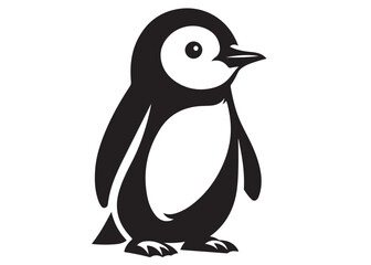 silhouette vector penguin logo design, penguin logo icon silhouette, ice polar penguin logo silhouette vector, logo design of black penguin icons isolated on white background