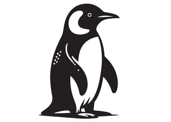 silhouette vector penguin logo design, penguin logo icon silhouette, ice polar penguin logo silhouette vector, logo design of black penguin icons isolated on white background