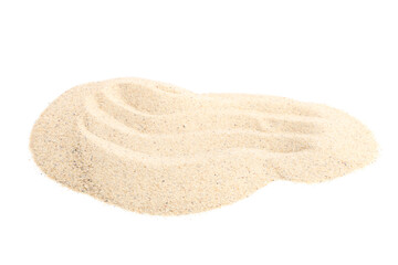 Light beach sand with lines on white background