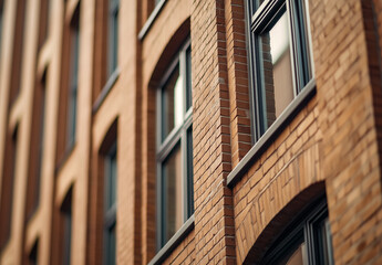 Obraz premium architectural study of modern classic brick building