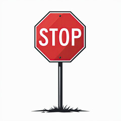 Obraz premium Traffic sign signals caution on a quiet country road during sunny afternoon