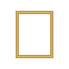 Elegant gold photo frame. Classic frame. Element of your design.