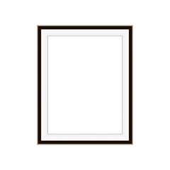 Interior frame. Modern frame. Elegant black photo frame. Classic frame. Element of your design.
