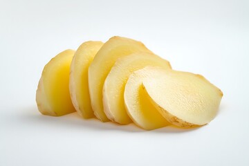 Ginger, ginger slices isolated on a white background