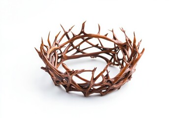 Fototapeta premium Crown of thorns on white background
