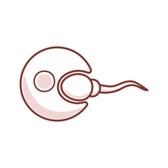 cute sperm and egg cartoon character
