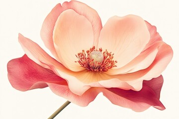 Obraz premium Beautiful close up of a delicate pink and coral flower