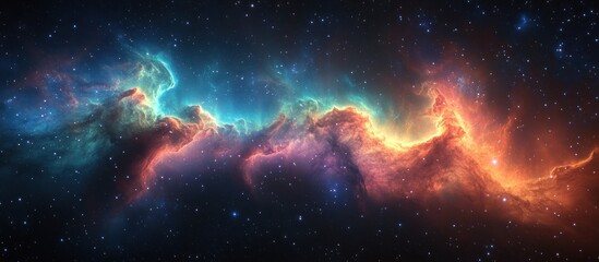 Obraz premium Colorful nebulae swirling in deep space