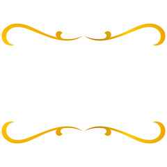 Aesthetic gold text frame