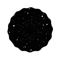 Astrology star map silhouette on white background, celestial concept