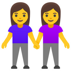 Two Women Holding Hands
