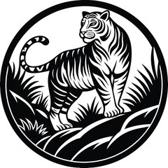 silhouette-of-a-tiger-with-a-paw-raised--ready-to- (1).eps