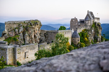 river Danube, ruin Aggstein, Wachau, Lower Austria, Austria