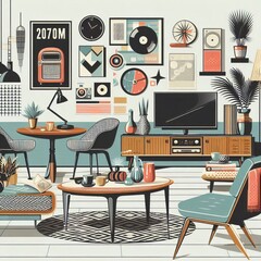 retro perfect for modern or mid