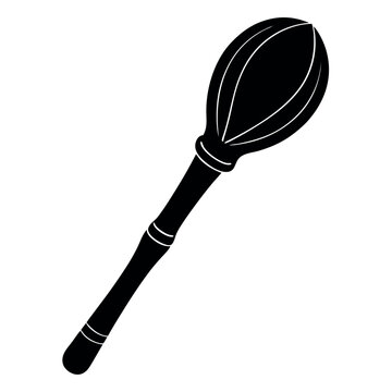 black mace weapon silhouette clip art preview