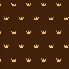 Seamless pattern - crown on color backing 2 for wrapper design, packaging or printing on textile, wallpaper. The color of the backing can be changed or removed as desired. Vector illustration