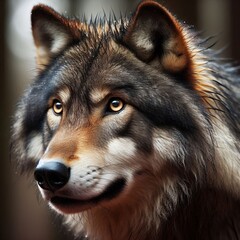 Fototapeta premium A pack hunter with sharp teeth