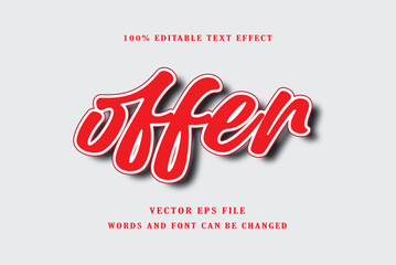 offer text with red color, changeable eps