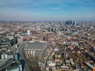 Aerial over Waterloo City of London