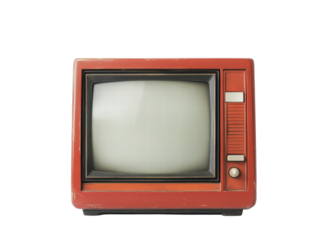 Isolated Retro Television Set