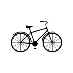 Obraz premium Bicycle icon in simple black outline style