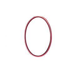 A colorful circular frame design, perfect for creative projects, featuring a bold red outline on a white isolate background.