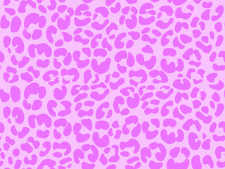 Violet leopard pattern background, Hand drawn animal skin print, Seamless illustration