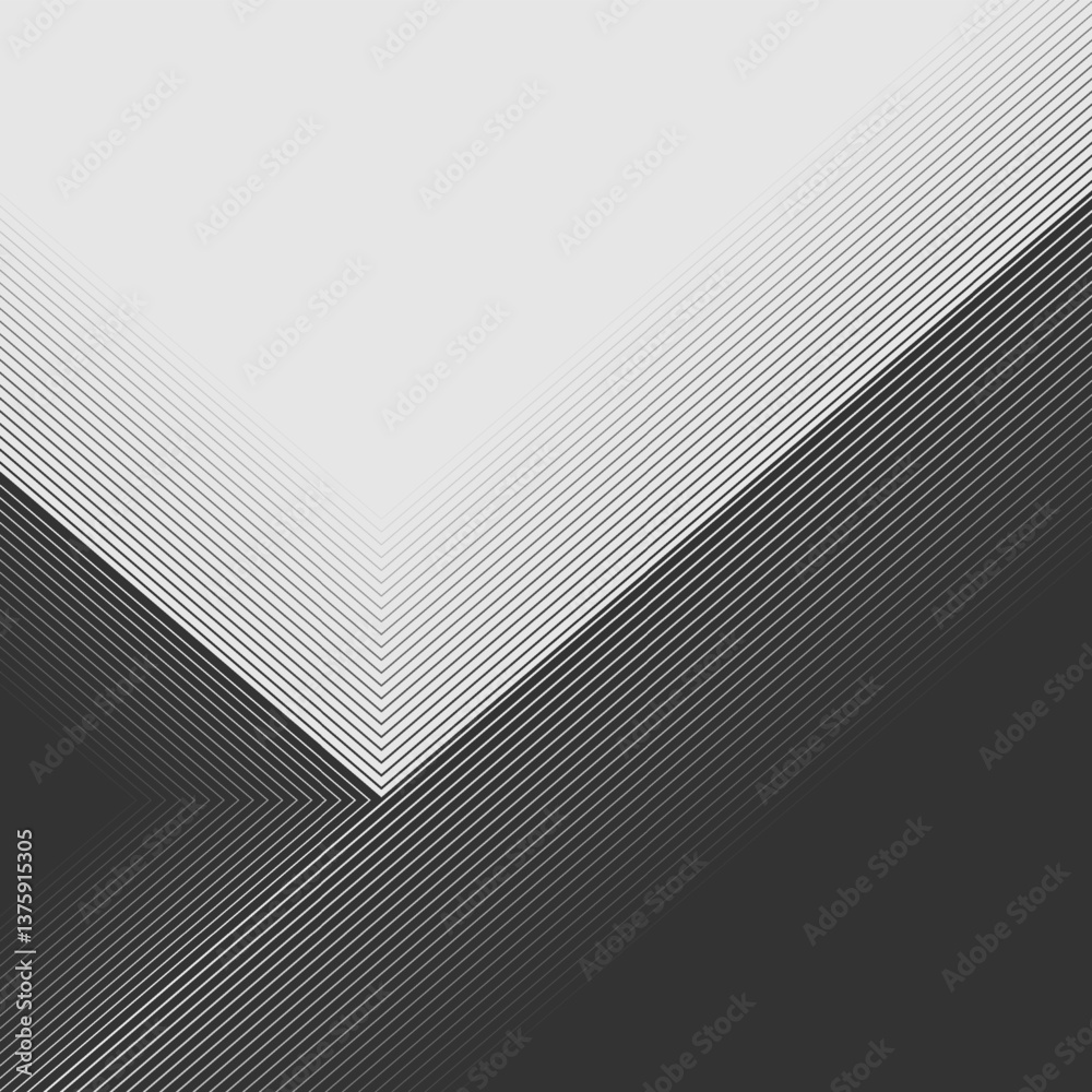 Poster high contrast black and white lines abstract minimal design. vector geometric background