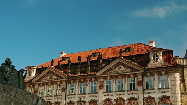 Jan Hus Monument And The Church Of Our Lady Before Tyn On The Old Market Square In Prague