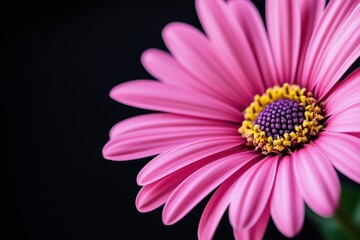 Obraz premium A close up photograph of a beautiful pink daisy flower