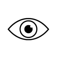 The icon of an open eye, symbolizing vision and perception