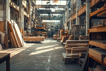 Interior of a furniture factory