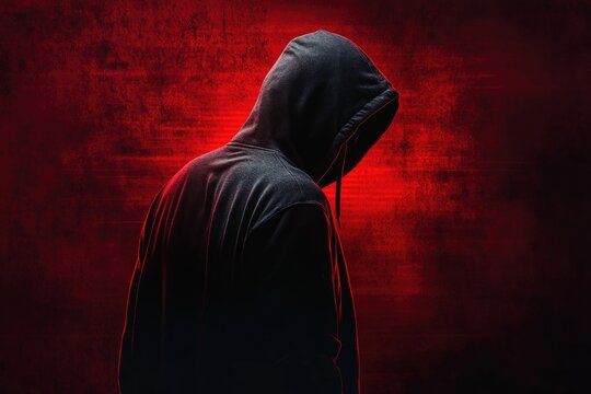 A mysterious banner featuring a hooded hacker, representing the dark web.