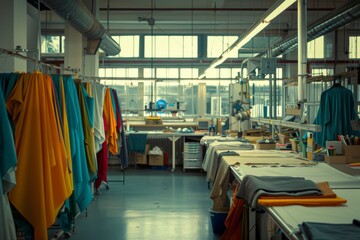 Interior of a textile factory