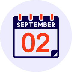 2 September Vector Icon Design
