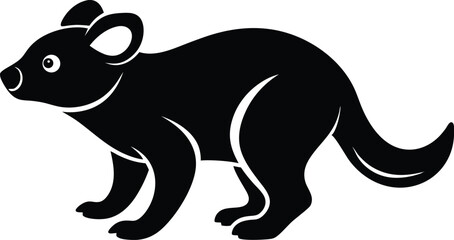 kangaroo silhouette vector, kangaroo vector illustration on white background.