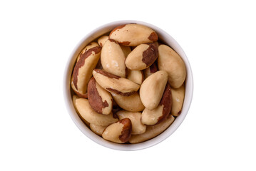Brazil nut kernels in ceramic bowl