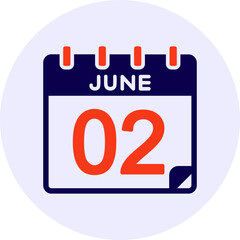 2 June Vector Icon Design