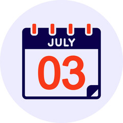 3 July Vector Icon Design