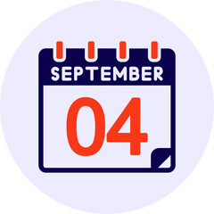 4 September Vector Icon Design