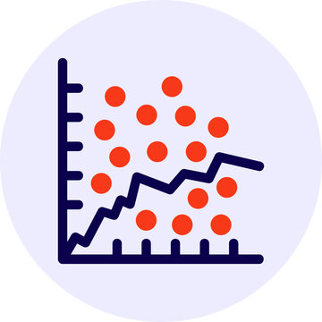 Scatter Graph Vector Icon Design