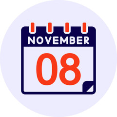 8 November Vector Icon Design