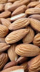 Close-up of Roasted Almonds, Nut Texture, Healthy Snack Food