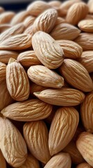 Close Up of a Pile of Almonds, Macro Photography of Nuts
