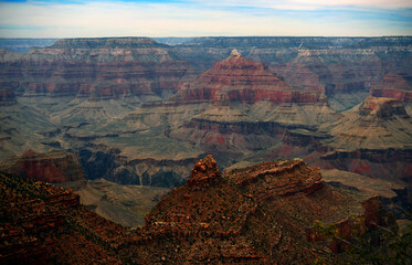 Hazy Sky Day At The Grand Canyon Arizona