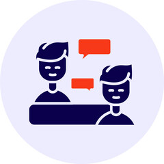 Job Interview Vector Icon Design