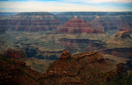 Hazy Sky Day At The Grand Canyon Arizona
