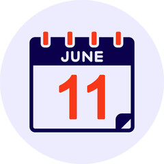 11 June Vector Icon Design