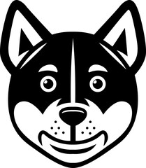 angry dog face design 