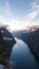 Tranquil Fjord at Dusk